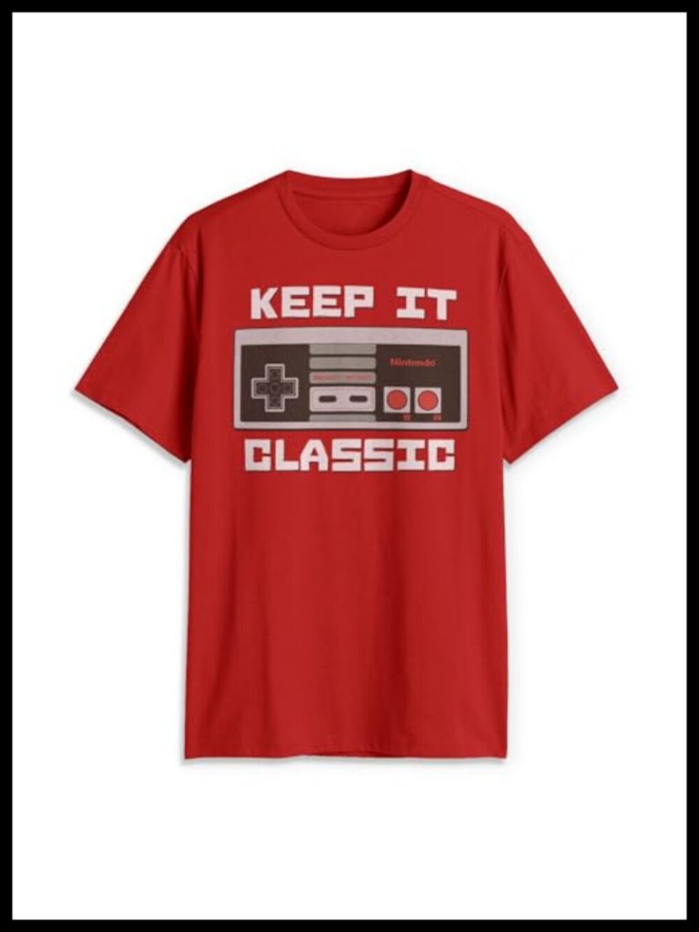 Nintendo Keep It Classic Graphic T-Shirt Crew Neck Short Sleeve Men's